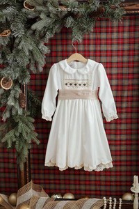Vestido Blanco Bordado de Navidad para Bebé Niña, Manga Larga, Estilo Vintage, para Ocasiones Especiales, Vestido Infantil Eirlys - Product Image 5