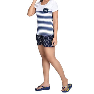 Conjunto de Dos Piezas de Tela Suave de Primera Calidad, Diseño Casual / a Rayas, con Servicio OEM, Diseño de Alta Calidad - Product Image 2