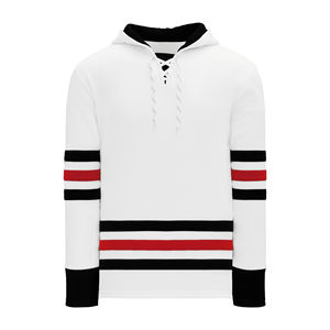 Sweat à capuche de hockey personnalisé et unique, 100 % coton, en sergé, maillot de hockey sur glace avec capuche et lacets - Product Image 1