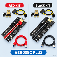 Adaptateur de câble d'extension de carte vidéo PCIE Riser Ver 009C Plus, carte d'extension PCI Express Riser VER009C PCIE X16