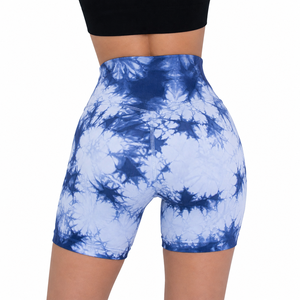 Leggings Deportivos de Cintura Alta con Efecto Push-Up, 90% Nailon, 10% Elastano, Estampado Tie-Dye, Cintura Elástica para Mujer - Product Image 5