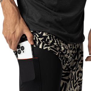 Shorts de sport 2-en-1 personnalisés pour hommes, double couche, avec doublure de compression intégrée, tissu à séchage rapide – Vente en gros - Product Image 3