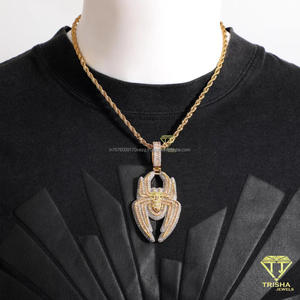 Fashion Spider Pendant for Men Women with VVS Moissanite Diamonds and 925 Sterling Silver Necklace - Product Image 5