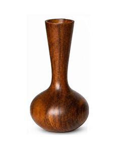 Vase à fleurs rond en bois fait main, brun rustique, décoratif, moderne, pour table, décoration d'intérieur, diamètre 8"-12" - Product Image 5
