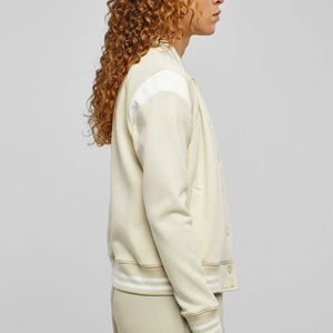 Nouvelle veste varsity pour femmes 2026 avec un look classique et une finition côtelée, veste bomber varsity pour femmes - Product Image 4