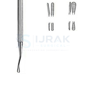 Cincel manual dental Crane Kaplan, instrumento quirúrgico, sonda plateada para uso clínico - Product Image 2