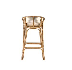 Silla de Comedor Vintage Indochine de Ratán Natural, Silla Lateral de Mimbre Hecha a Mano sin Brazos con Respaldo Alto para Cafetería o Restaurante - Product Image 4