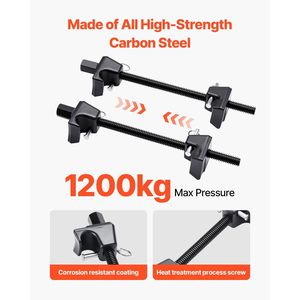 Lot de 2 compresseurs de ressorts hélicoïdaux robustes pour réparation automobile, portée 10,4 pouces, compatibles avec les compresseurs de ressorts de suspension de 0,86 pouce - Product Image 5