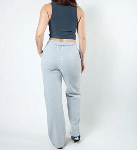 Pantalon de jogging décontracté pour femme, coupe skinny droite, taille mi-haute élastique, couleur unie, automne, 2026 BY BS - Product Image 3