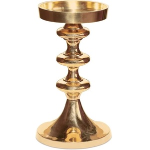 Candelabro de latón Pure Source India, portavelas de alta calidad con diseño único para decoración del hogar, fiestas y bodas - Product Image 1