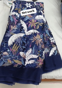 Tela de Bordado de Red Premium con Diseño Floral y Lentejuelas, 64 GSM, 44 Pulgadas de Ancho, Material para Vestidos de Fiesta, Paquete de 5 Metros - Product Image 3