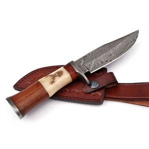 Couteaux Bowie de style vintage avec lame en acier durable et manche en bois classique pour équipement de camping et collections d'extérieur - Product Image 1