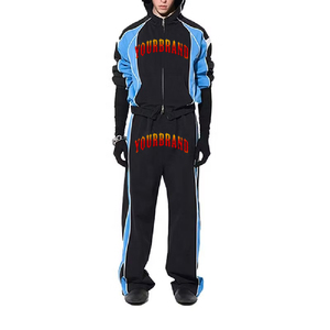OEM Service Breathable Tracksuits Two Piece <b>Short</b> Sweat suit Nylon Zipper Windbreaker <b>Jacket</b> <b>Short</b> Set Tracksuit for Men - Product Image 2