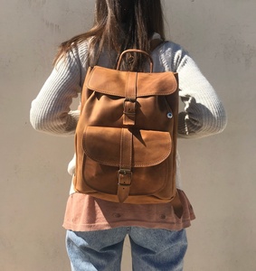 Zip-upHighly Demanded anti-shrink Leather Laptop <b>Backpack</b> for Women Durable Fabric Comfortable Fit style Leather <b>Backpack</b> Bags - Product Image 1