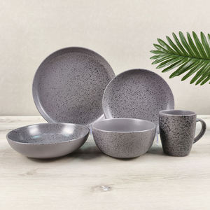 Juego de Platos Hondos para Arroz/Sopa de Porcelana Europea con Esmalte Azul, Diseño Creativo a Rayas, Ecológico, para el Hogar - Product Image 4