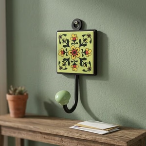 High Quality Export Quality Beads Art CIH 181 Multifunctional Ceramic Tile Wall Mounted Coat <b>Hook</b> & <b>Rail</b> - Product Image 3