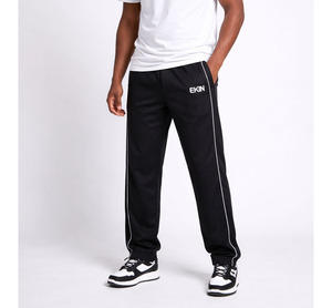 Pantalones de chándal jogger holgados de lana pesada con ribete en contraste, bordado, 100% algodón, OEM, para hombre, con logotipo personalizado al por mayor - Product Image 1