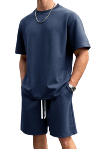 Elegant Look Cheap Shorts <b>Sets</b> New Style Custom Logo Men's Streetwear Jogging <b>Set</b> Solid Color 2 Piece Custom Men's Shorts <b>Sets</b> - Product Image 6