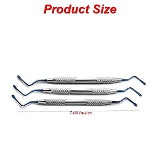 Cureta Ósea Dental Lucas de Doble Extremo, Instrumento Quirúrgico de Acero Inoxidable, Equipo de Cirugía Dental con Certificación ISO - Product Image 3