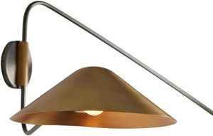 1950s Mid-Century Italian Brass Diabolo Swing Arm Wall <b>Sconce</b> – Stilnovo Style, Dual <b>Light</b> Fixture. - Product Image 3