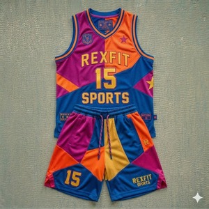 Custom Basketball Uniform Breathable Sleeveless Jersey and Shorts <b>Athletic</b> Set Football Jersey Slim Fit Soccer Uniform Set - Product Image 3