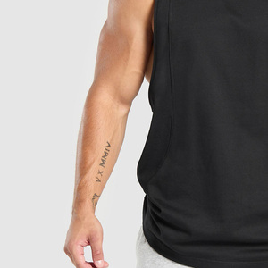 Débardeur Homme Style Urbain à Motif Dessin Animé Découpé avec Broderie Imprimée Tie-Dye en Relief en Coton Tricoté et Fibre de Bambou - Product Image 2