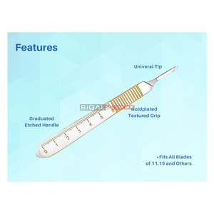 Manípulo Profesional Manual para Dermaplaning con Bisturí, 3 Piezas B.P. # Regla Quirúrgica de 3 Pulgadas con 10 Cuchillas Estériles para Cirugía - Product Image 4