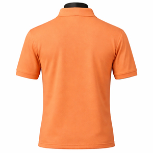 High Quality Cotton Pique <b>Polo</b> Shirt <b>Orange</b> Classic Fit Custom Branding OEM ODM Manufacturer Men <b>Polo</b> Shirts - Product Image 2