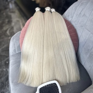 100% extensions de cheveux humains vietnamiens droits naturels en vrac non traités pas synthétique pas d'emmêlement pas de perte - Product Image 4