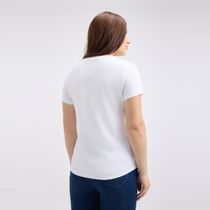 T-shirt pour femme à col rond en rayonne de bambou, tissu écologique, toucher doux, manches courtes, vêtements décontractés d'été, appliques personnalisables - Product Image 3