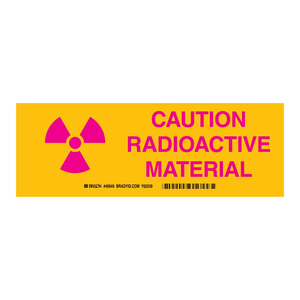 Señal de Advertencia de Material Radioactivo Brady para Piso, Duradera y de Alta Visibilidad para Áreas de Laboratorio - Product Image 2