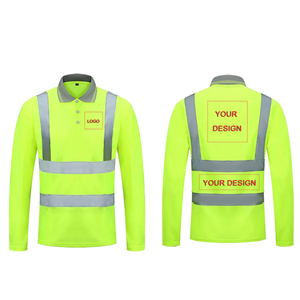 เสื้อผ้าสะท้อนแสงโพลีเอสเตอร์แบบปรับแต่งได้ เสื้อยืดทำงานกันน้ำสะท้อนแสงสูง เสื้อกั๊กสะท้อนแสงเพื่อความปลอดภัยในการมองเห็น - Product Image 1