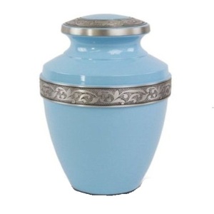 Urnes funéraires en aluminium pour adultes avec motif cœur, couleur rouge et blanc, finition métallique, pour cendres humaines - Product Image 3