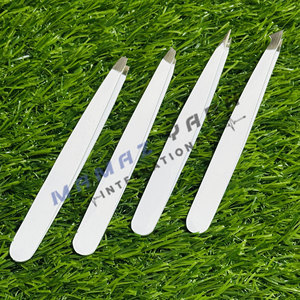 Pinzas de Cejas de Acero Inoxidable de Buena Calidad con Punta Inclinada, Herramienta de Belleza con Pinza para Pestañas Postizas, Depilación de Precisión - Product Image 2