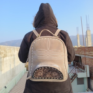 Botte point véritable daim cuir couche sac à dos poignée sangle ordinateur portable compartiment poche latérale multi-fonctionnel hommes femmes - Product Image 1