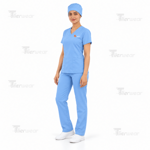 NUEVO Uniforme Médico para Enfermeras, Ropa de Trabajo para Hospital, Suave y Cómoda, Personalizable, Fabricante OEM de Marca Privada - Product Image 2