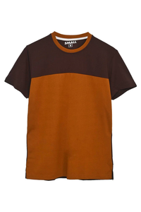 T-shirt SOSH 4 pour homme, style col rond avec empiècements contrastés - Product Image 3