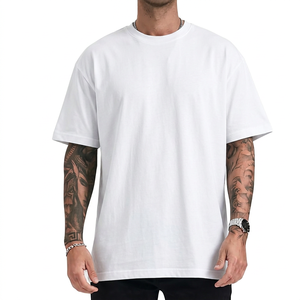 Men's Oversized <b>Tie</b>-Dye Cotton T-Shirt Short Sleeve O-Neck Casual Solid Color Jersey <b>Knitted</b> Blank Design - Product Image 6