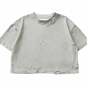 เสื้อยืดสไตล์วินเทจพิมพ์ลายโลโก้ตามสั่ง เนื้อผ้าหนา ทรงโอเวอร์ไซส์ สำหรับผู้ชาย - Product Image 4