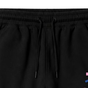 <b>Black</b> JJ Logo Embroidered Jogger Sweatpants with Elastic Waist Drawstring Side Pockets and Cuffed Ankles for Casual Sportswear - Product Image 2