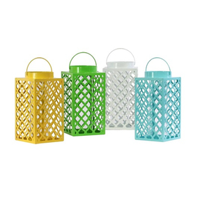 Aluminum Lantern With Geometric Cutouts Portable Home Decoration <b>Candle</b> Holder Handmade <b>Candle</b> Lanterns - Product Image 3