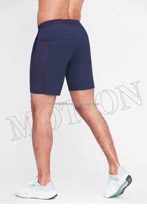 Pantalones cortos informales de nailon y LICRA para hombre, pantalones cortos deportivos transpirables de secado rápido con logotipo personalizado suave y sólido para correr - Product Image 4