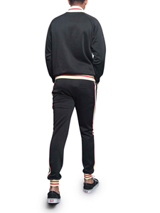 Men's Gym Zipper Tracksuit Stretch Sportswear Full Sleeve Jacket Matching Bottoms Comfortable <b>Athletic</b> Performance Apparel - Product Image 2