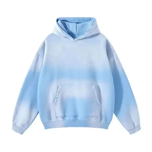 Sudadera con Capucha Oversize Tie Dye Unisex, Color Degradado, Tejida, Manga Regular, con Bolsillo, para Otoño - Product Image 5