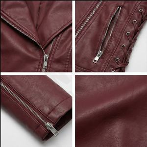 Newest <b>Design</b> Women Leather Jackets Stylish Fitting Waterproof Winter Fashion Custom Knitted Breathable - Product Image 4