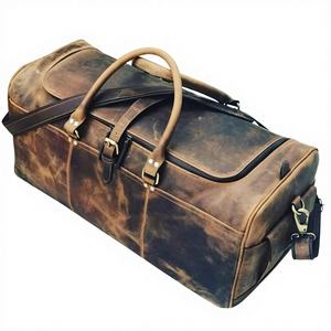 กระเป๋าเดินทางหนังวัวแท้ 100% สไตล์วินเทจสุดฮิต น้ำหนักเบา จุของได้เยอะ - Product Image 1