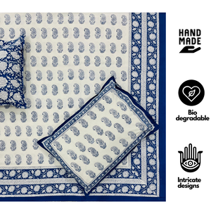 Luxury Classic Jaipuri Hand <b>Block</b> Printed Premium Cotton 200TC 3-Piece Durable Machine Washable Bedsheet Set King Size Home use - Product Image 1