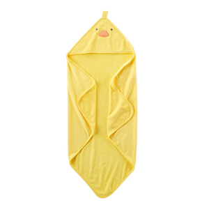 Poncho de Baño de Felpa de Algodón Amarillo Premium, Toalla Suave para Recién Nacidos, Diseño Sólido Bordado Personalizado, Excelente Absorción de Agua - Product Image 3