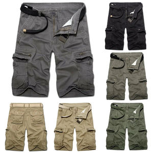 Pantalones Cortos Cargo Negros para Hombre, Estilo Boyfriend, Cintura Media, Casuales, para Verano e Invierno, con Múltiples Bolsillos, Estilo Denim Tejido - Product Image 5