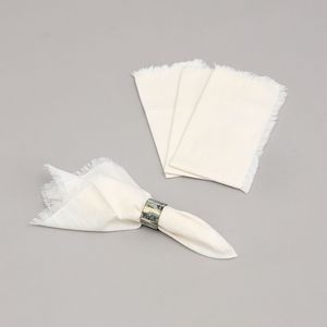 Ensemble de 4 serviettes de table classiques à points festonnés 20x20 pouces en coton premium, serviettes en tissu premium et accessoires - Product Image 5